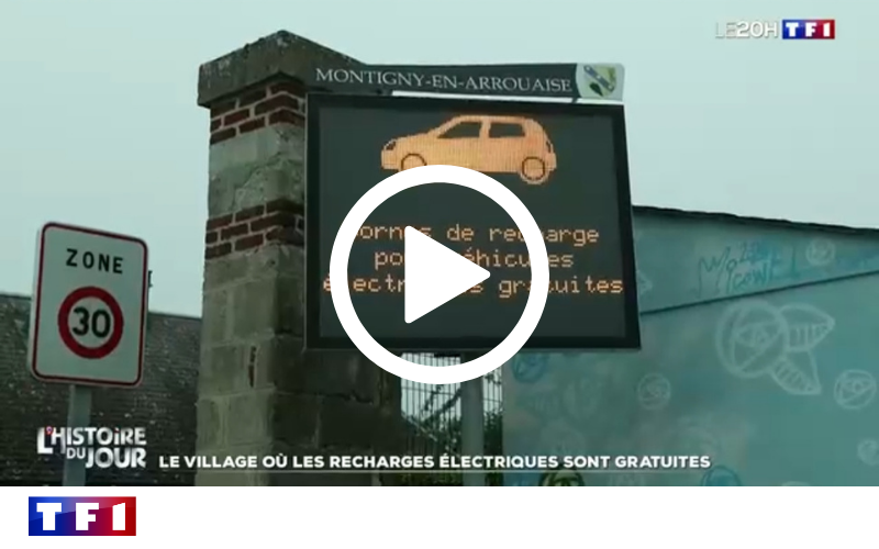 Vignette reportage TF1 JT 20h - Le village où les recharges électriques sont gratuites