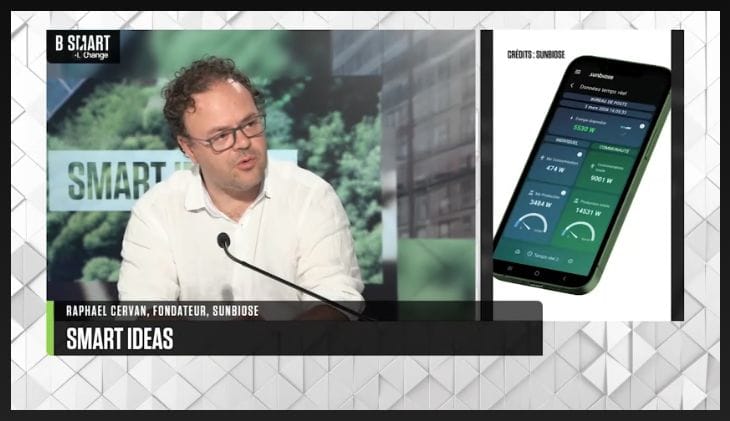 Raphaël Cervan, fondateur de Sunbiose, sur le plateau de Smart Impact de BSMART 4Change