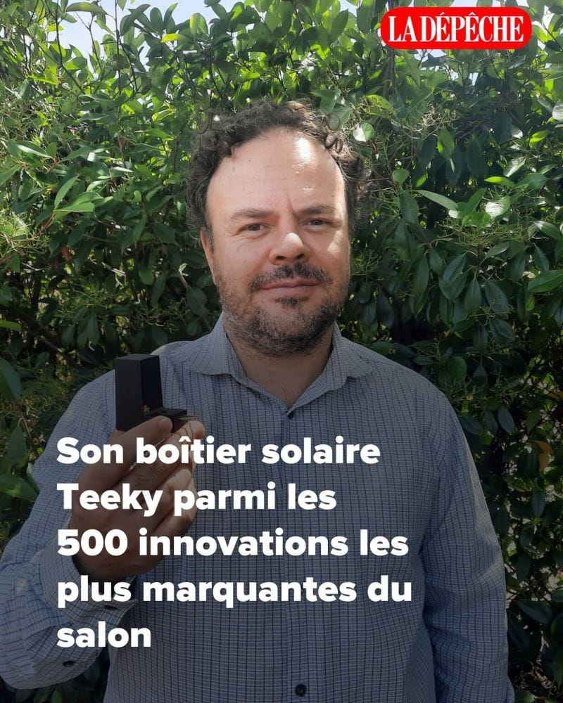 Raphaël Cervan présente le boîtier TeeKy de Sunbiose au salon VivaTech 2026 à Paris